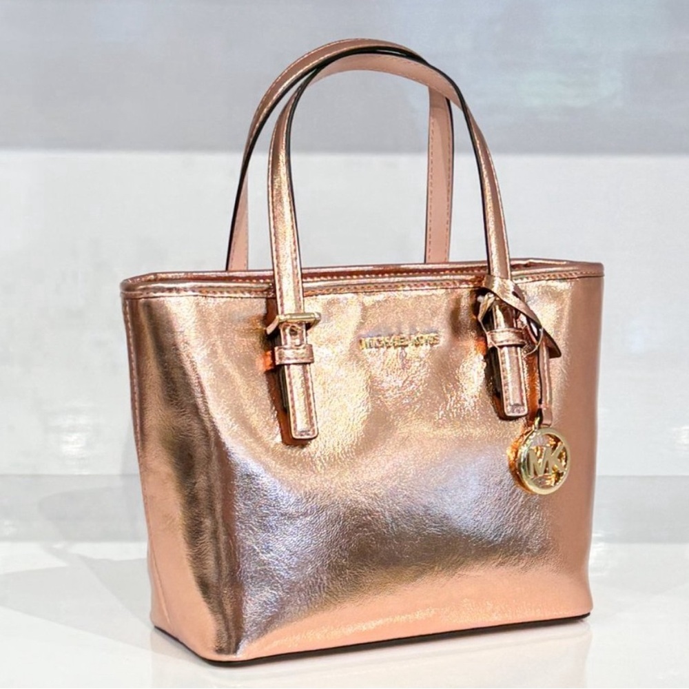 Michael Kors; Jet Set Travel Extra-Small Metallic
Top-Zip Tote Bag - Picture 6 of 6